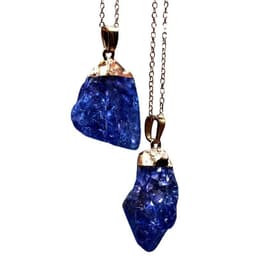 image-Natural Crystal Rough Stone Gold Plated Birthstone Pendant Necklace