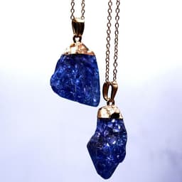 image-Natural Crystal Rough Stone Gold Plated Birthstone Pendant Necklace
