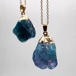 image-Natural Crystal Rough Stone Gold Plated Birthstone Pendant Necklace