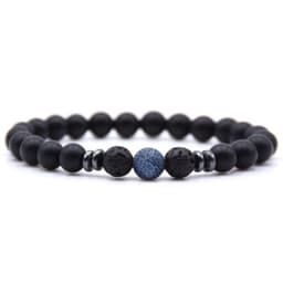 image-Natural Stone Beaded Bracelet Women Geometric Ethnic Style Amber