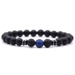 image-Natural Stone Beaded Bracelet Women Geometric Ethnic Style Amber