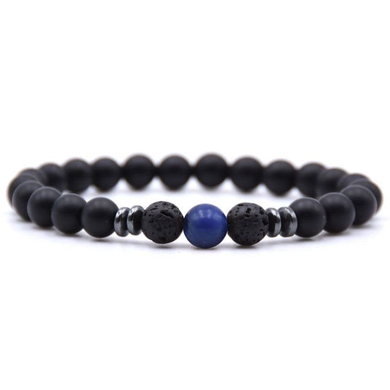 image-Natural Stone Beaded Bracelet Women Geometric Ethnic Style Amber