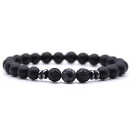 image-Natural Stone Beaded Bracelet Women Geometric Ethnic Style Amber