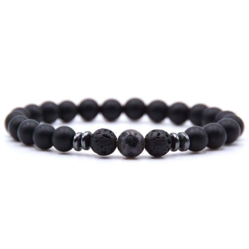 image-Natural Stone Beaded Bracelet Women Geometric Ethnic Style Amber