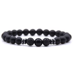 image-Natural Stone Beaded Bracelet Women Geometric Ethnic Style Amber