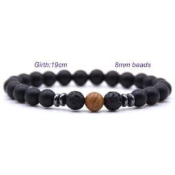 image-Natural Stone Beaded Bracelet Women Geometric Ethnic Style Amber