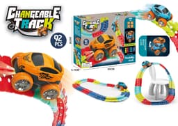 image-Magic Tracks Flexible Rail Car Electric Roller Coaster Educational Toy