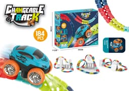 image-Magic Tracks Flexible Rail Car Electric Roller Coaster Educational Toy