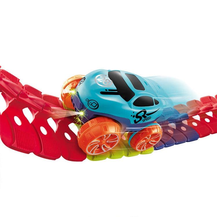 image-Magic Tracks Flexible Rail Car Electric Roller Coaster Educational Toy