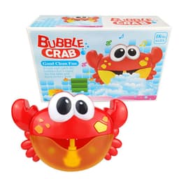image-Crab Bubble Machine Bath Toy for Babies with Music & Water Spray