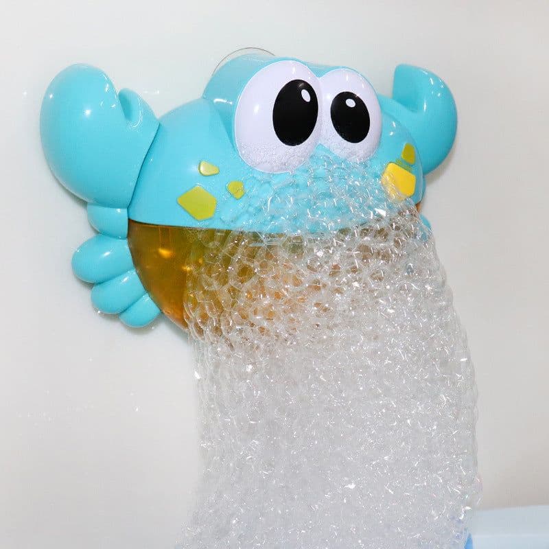 image-Crab Bubble Machine Bath Toy for Babies with Music & Water Spray