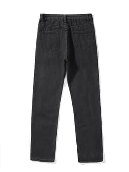 image-Ladies Ripped Straight Loose Jeans