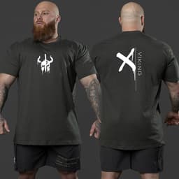image-Men's Casual Short-Sleeve Fitness T-Shirt