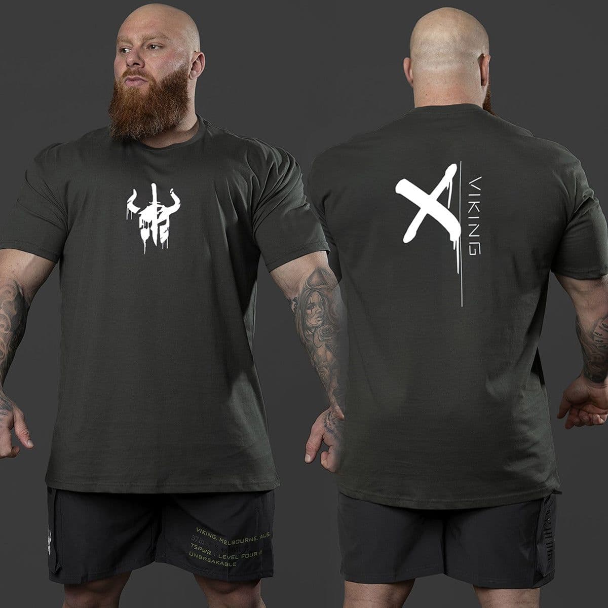 image-Men's Casual Short-Sleeve Fitness T-Shirt