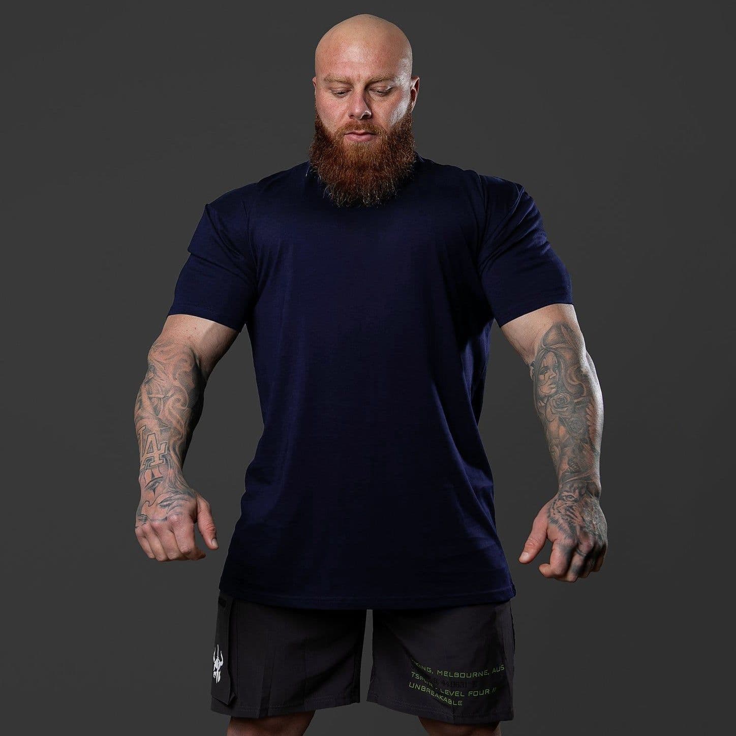 image-Men's Casual Short-Sleeve Fitness T-Shirt