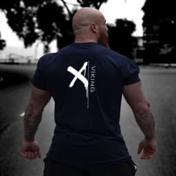 image-Men's Casual Short-Sleeve Fitness T-Shirt