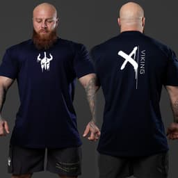 image-Men's Casual Short-Sleeve Fitness T-Shirt