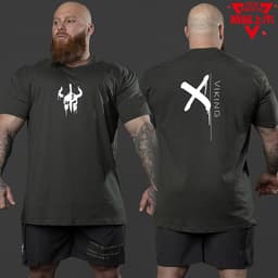image-Men's Casual Short-Sleeve Fitness T-Shirt