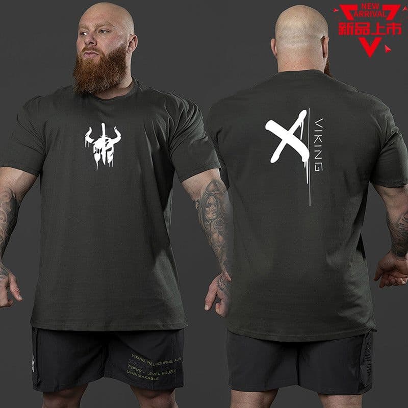 image-Men's Casual Short-Sleeve Fitness T-Shirt