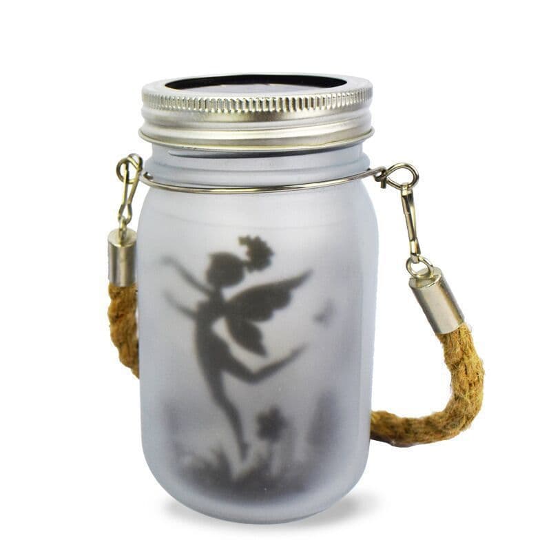 image-Solar LED Glass Mason Jar Garden Light Waterproof Outdoor Decor