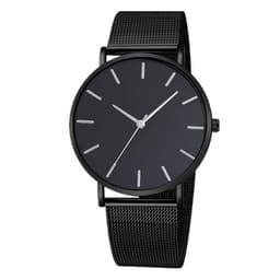 image-Unisex Quartz Watch 40mm Mesh Belt Gold Black Dial 305