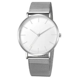 image-Unisex Quartz Watch 40mm Mesh Belt Gold Black Dial 305