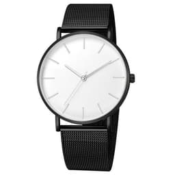 image-Unisex Quartz Watch 40mm Mesh Belt Gold Black Dial 305