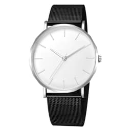 image-Unisex Quartz Watch 40mm Mesh Belt Gold Black Dial 305