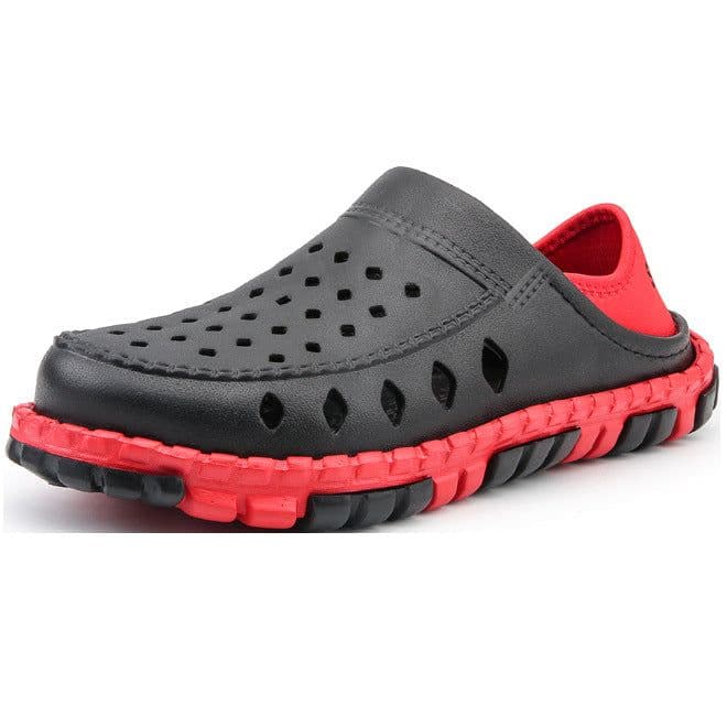 image-Xindixin Men's EVA Sandals Brown Closed Toe Non-Slip Beach Shoes
