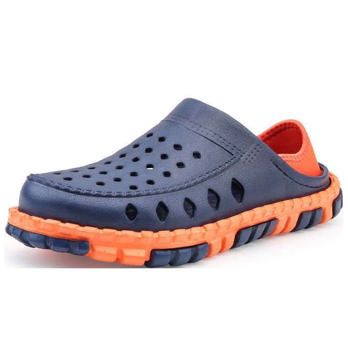 image-Xindixin Men's EVA Sandals Brown Closed Toe Non-Slip Beach Shoes
