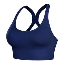 image-Denman Women's Sports Bra Medium Support Seamless Wireless Adjustable