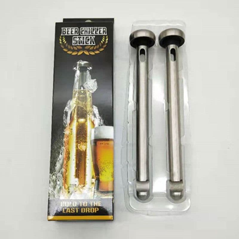 image-Stainless Steel Beer Chilling Stick with Bottle Opener