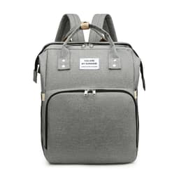 image-Oxford Diaper Bag Backpack Large Capacity Portable Mommy Bag Grey