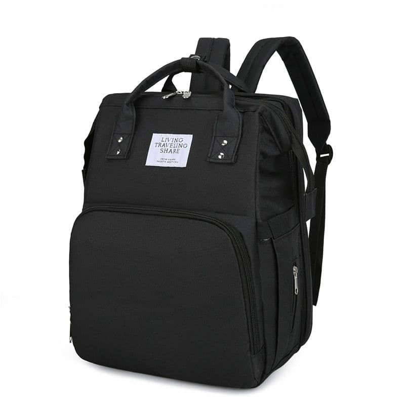 image-Oxford Diaper Bag Backpack Large Capacity Portable Mommy Bag Grey