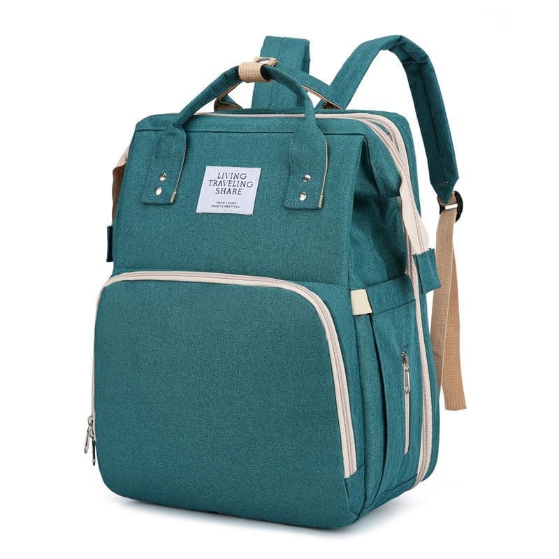 image-Oxford Diaper Bag Backpack Large Capacity Portable Mommy Bag Grey