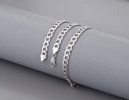 image-S925 Sterling Silver Cuban Chain Necklace 9mm Unisex