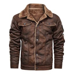 image-WWII U.S. Air Force Flying Tigers Leather Jacket with Fur Collar