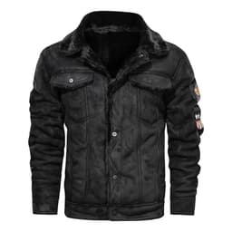 image-WWII U.S. Air Force Flying Tigers Leather Jacket with Fur Collar