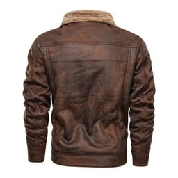 image-WWII U.S. Air Force Flying Tigers Leather Jacket with Fur Collar