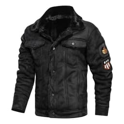 image-WWII U.S. Air Force Flying Tigers Leather Jacket with Fur Collar