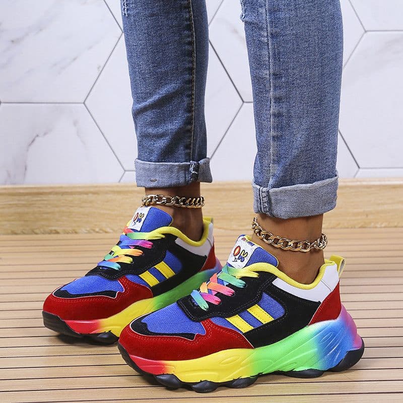 image-Women's Platform Sneakers Casual Lightweight Sports Shoes