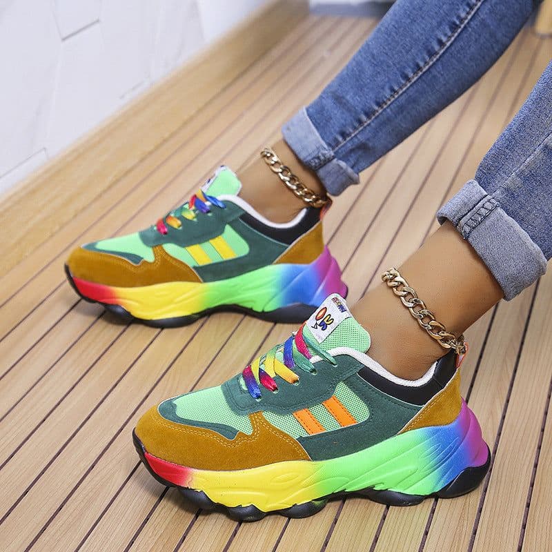 image-Women's Platform Sneakers Casual Lightweight Sports Shoes