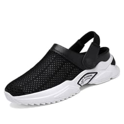 image-Men's Mesh Breathable Sandals Slip-On Closed Toe Beach Shoes