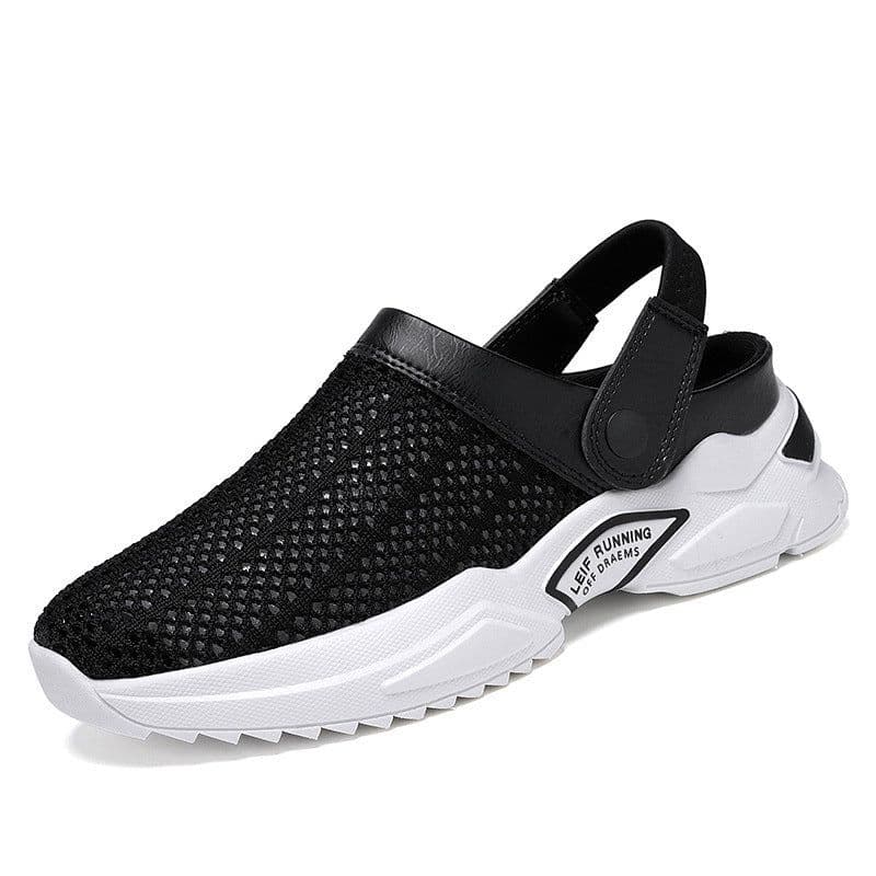 image-Men's Mesh Breathable Sandals Slip-On Closed Toe Beach Shoes