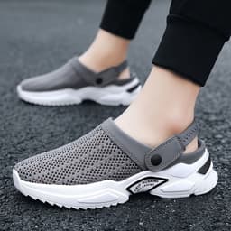 image-Men's Mesh Breathable Sandals Slip-On Closed Toe Beach Shoes