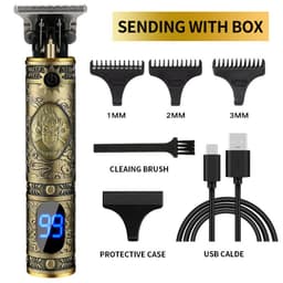 image-Professional Electric Hair Clipper LCD Display Rechargeable Men's Trimmer