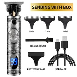 image-Professional Electric Hair Clipper LCD Display Rechargeable Men's Trimmer