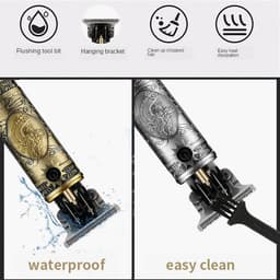 image-Professional Electric Hair Clipper LCD Display Rechargeable Men's Trimmer