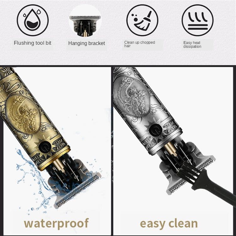 image-Professional Electric Hair Clipper LCD Display Rechargeable Men's Trimmer