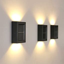 image-Solar LED Garden Wall Light Outdoor IP45 Waterproof Up Down Lighting